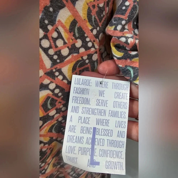 LulaRoe Women's Perfect T Multicolor Half Sleeve Tunic Size Large NWT - Picture 7 of 12